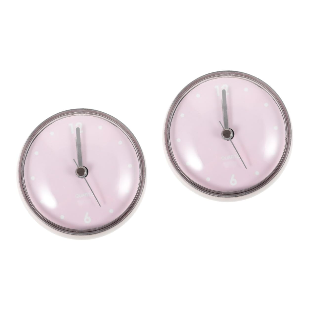 HOOTNEE 2pcs Modern Suction Cup Digital Clock Battery Operated Wall Clock for Bathroom Shower Kitchen Home Decor