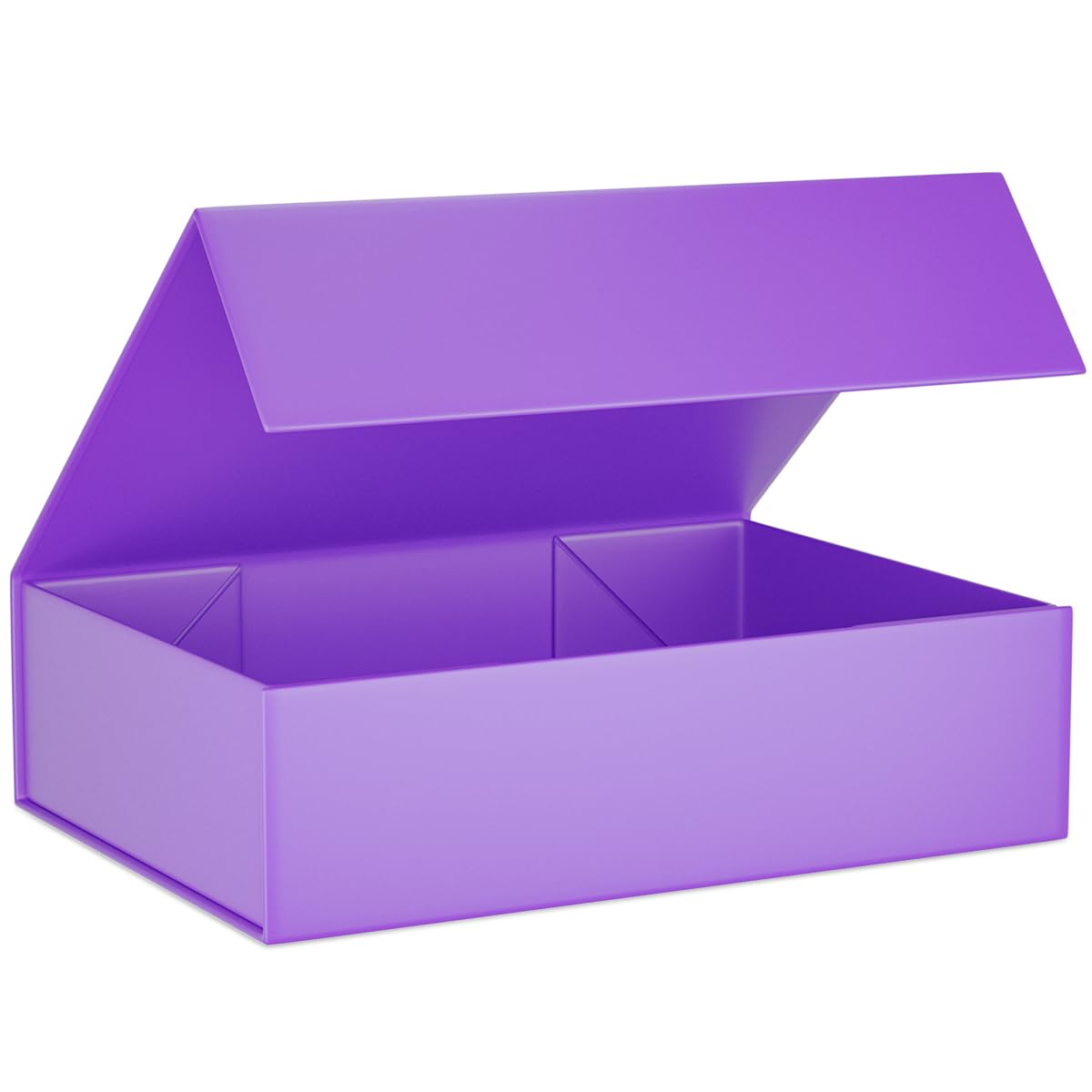 Gift Boxes with Lids, 11.5x7.8x3 In Purple Gift Box for Presents Magnetic Closure for T-Shirts, Gloves, Scarves, Books, Baby Clothes, Robes Clothing Gift Wrap, Contains Card, Ribbon