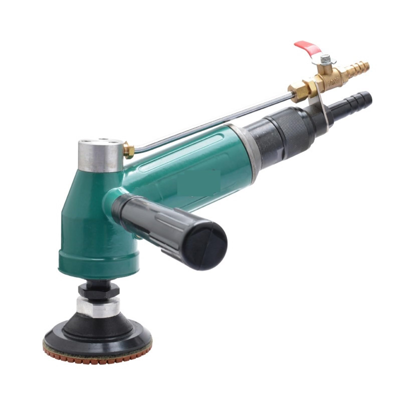 Amrttwy Green Air Tools, Air Wet Pneumatic Water Polisher Stone Grinder Powered Polishing Tool For Marble Granite Concrete Surfaces(With 100Mm Grit Plate)