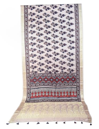 Ethnics of Kutch ajrakh print silk saree – image 2