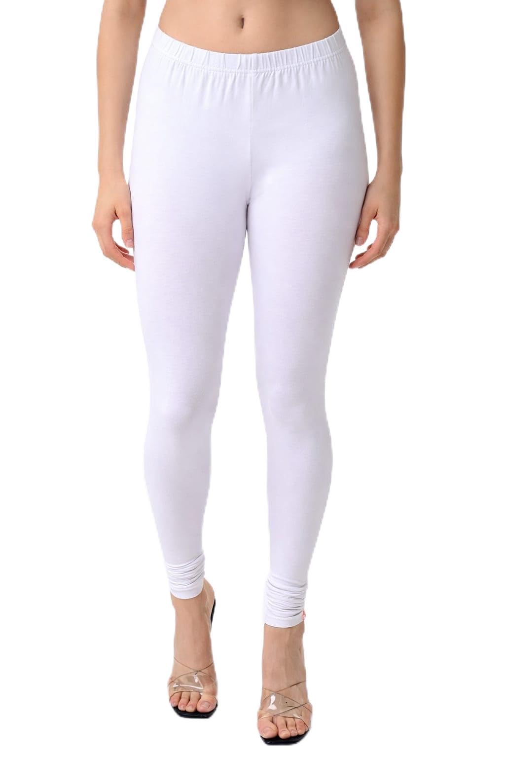 Fly Feel Women's Churidar Leggings | White Cotton Blend Stretchable Churidar Leggings | Slim Fit Ethnic Wear Bottom for Kurti, Kurta, Tunic-picture-32