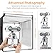 Photography Photo Studio Light Box, Huzofexo Professional Dimmable Shooting Tent Kit with CRI98 LED Light & 6 Color Backdrops, Multi-Angle to Shoot (24in/60cm)