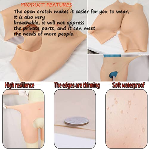 Calças de silicone para bumbum, controle de bumbum, shorts realistas, acolchoados, push up, quadril