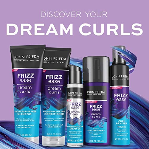 John Frieda Anti Frizz, Frizz Ease Dream Curls Daily Styling Spray For Curly Hair, Magnesium-Enriched Formula, Revitalizes Natural Curls, 6.7 Ounce #TOP3