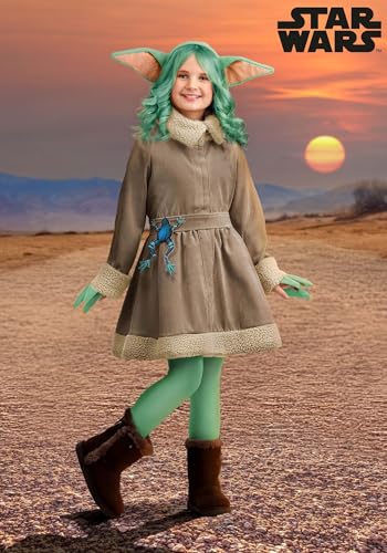 Disfraz de Grogu para niñas con accesorios miniatura 2