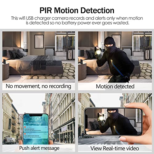 Hidden Camera Usb Charger Wifi Spy Camera 5-Port Usb Hub Hd 1080P Wireless Portable Home Security Cameras Covert Nanny Cam With Motion Detection For Home And Office Surveillance #TOP2