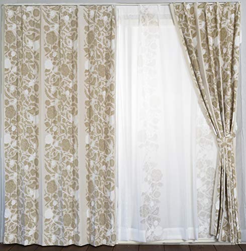 スミノエ(Suminoe) 遮光カーテン ベージュ 100×178cm クコ 洗える 1枚入 V1306