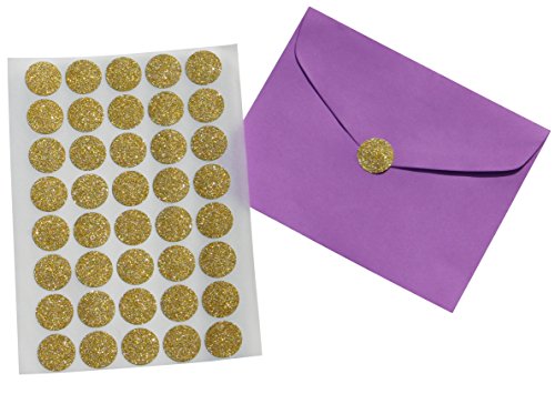 Royal Green Blue Glitter Stickers - 3/4" Diameter 0.75 Inch 19Mm Round Sticker Dots - Envelope Seals - 200 Pack #TOP6