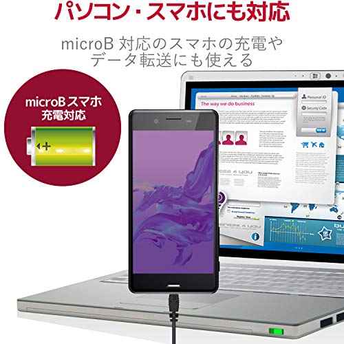 エレコム USBケーブル microUSB 1.5m PS4コントローラー(DUALSHOCKR4)を充電できる ブラック GM-U2CAMB15BK