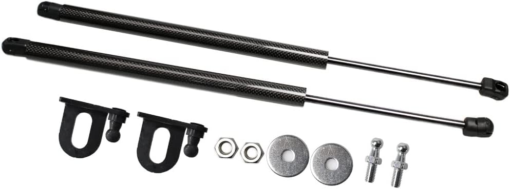 TSUBASA Lift Supports Struts for Toyota Venza Harrier XU80 2020-2024 Front Bonnet Hood Modify Carbon Fiber Gas Charged Shock Dampers Spring Bar (2 PCS) (Normal Black)