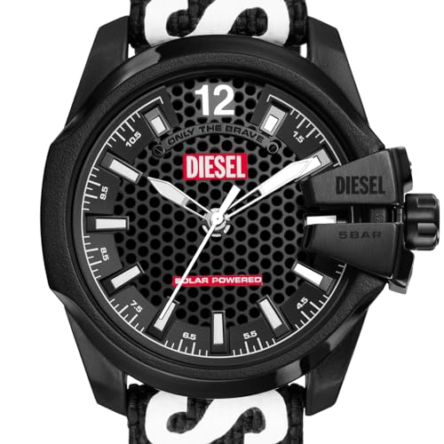Diesel Plastic Analog Black Dial Men Watch-Dz4653, Black Band - Image 4