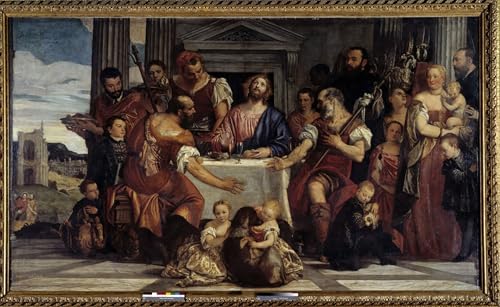 Cuadro Los peregrinos de Emaús de Veronese lienzo decorativo 60x90cm