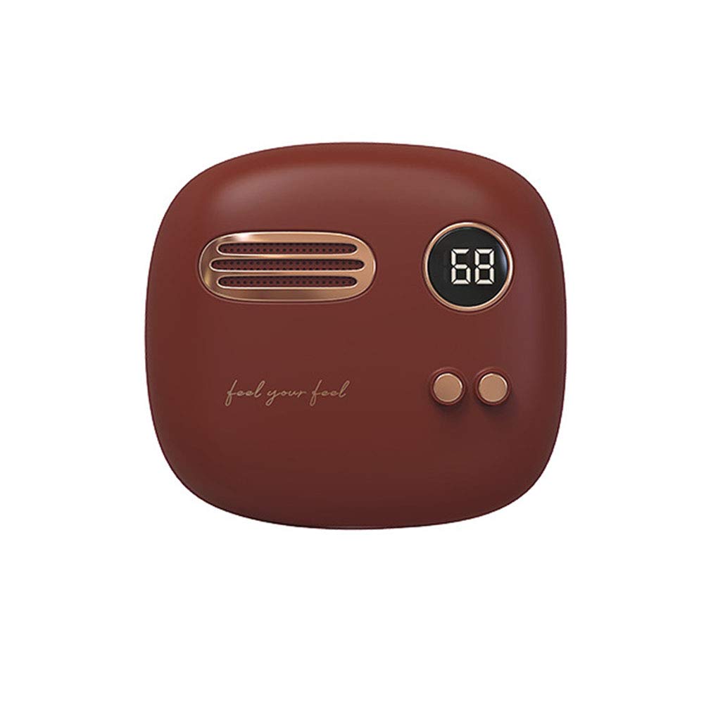 Inverno Scaldamani Elettrico, Portatile Power Bank, Display Temperatura E Batteria, USB Ricaricabile Scaldamani Riutilizzabile Riscaldamento Rapido, Regali Comfort, Red