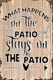 Funny Metal Tin Sign Patio Porch Signs- Patio Decorations- Backyard Bar Pool Wall Decor 8X12 In