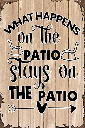 Funny Metal Tin Sign Patio Porch Signs- Patio Decorations- Backyard Bar Pool Wall Decor 8X12 In #TOP2