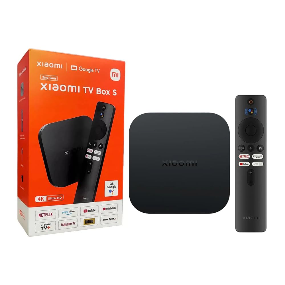 Mi Box S (2nd Gen) with 4K Ultra HD Streaming Media Player |Dual Band Connectivity |Google TV And Google Assistant & Remote Supported - Black