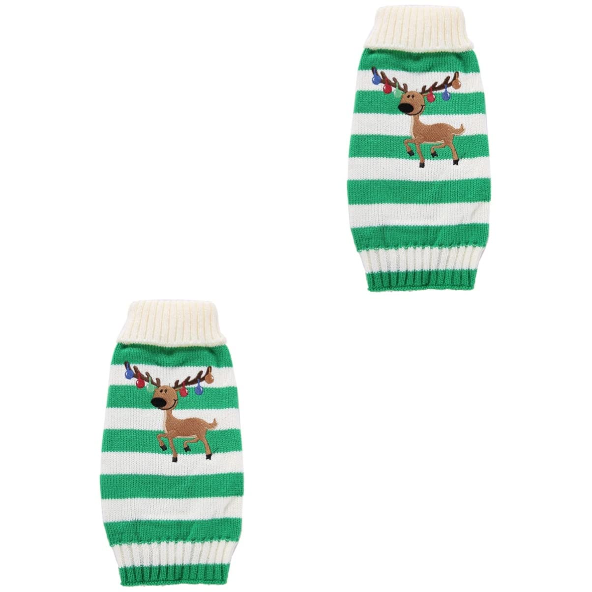 POPETPOP 2pcs Pet Christmas Clothes Winter Dog Costume Elk Knit Sweater for Pet Dogs โ image 1