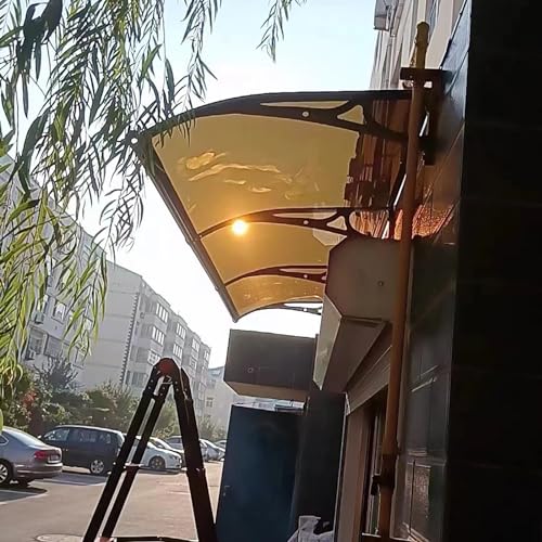 Auvent de porte d'entrée en polycarbonate et aluminium pour porche et fenêtre