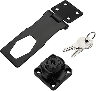 Keyed Hasp Locks Twist Knob Keyed Locking Hasp for Small Doors, Cabinets and More,Chrome Plated Hasp Lock Catch Latch Safety Lock