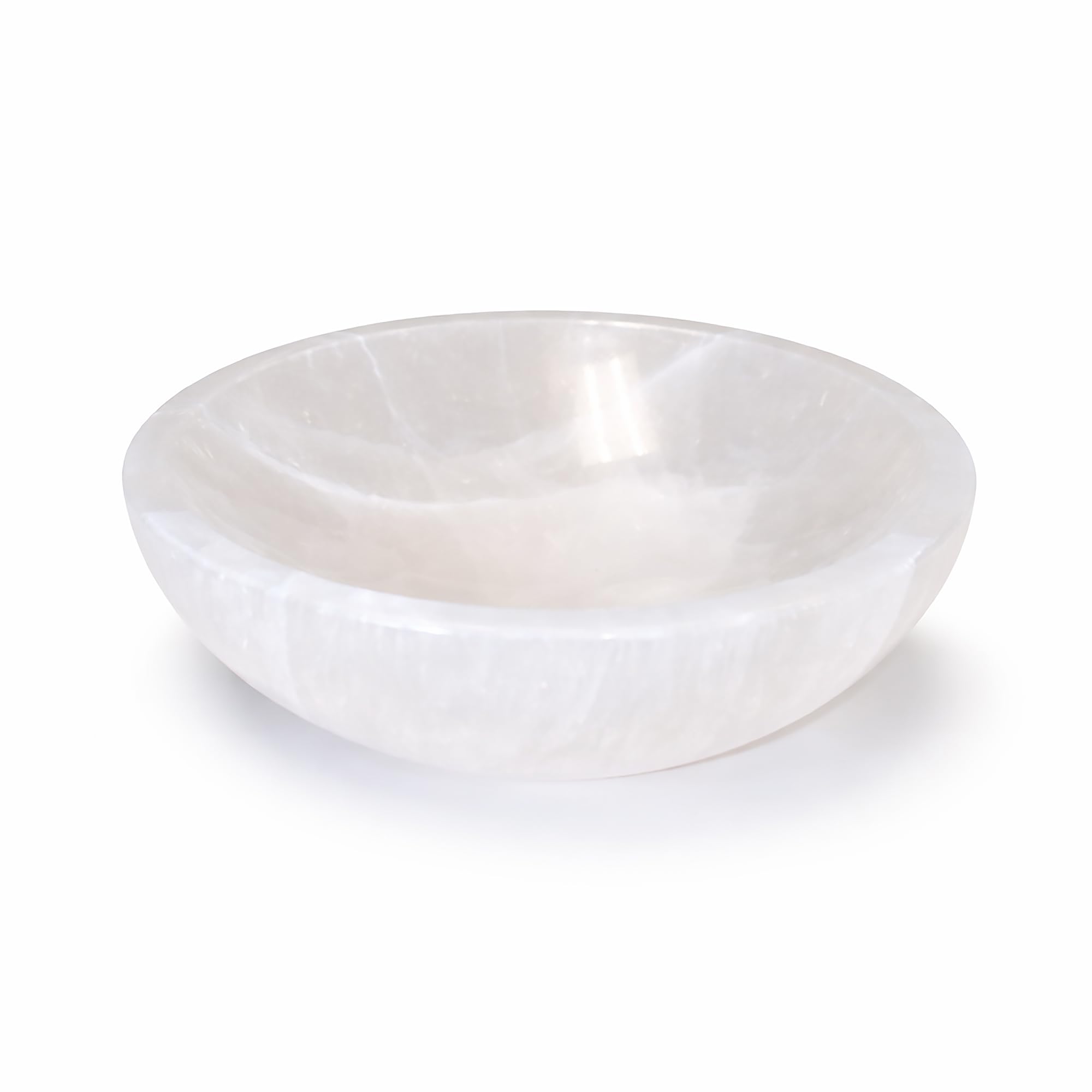 Soul Sticks Selenite Crystal Bowls for Smudging, Healing, Recharging Crystals | Pure Selenite Smudge Bowl & Crystal Charging Station Ethically Sourced in Morocco (5 Inch (Pack of 1)