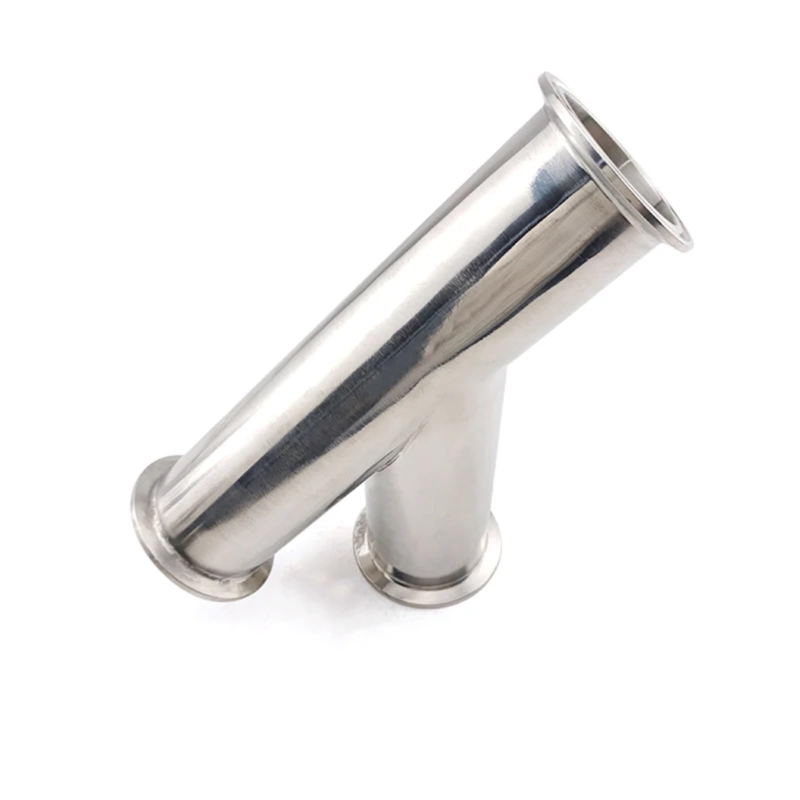 Tubería de acero inoxidable 304 de 3 vías con forma de Y inclinada, diámetro exterior: 19 mm-108 mm, diámetro exterior: 1,5"-2", manguito de tarjeta de 3 vías, 50,5-64 mm(51mm Ferrule 64)