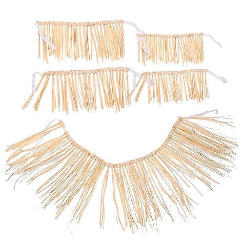 STOBAZA Skirt Raffia Material for Women Men Adults Hawaiian Costume Party Decorations
