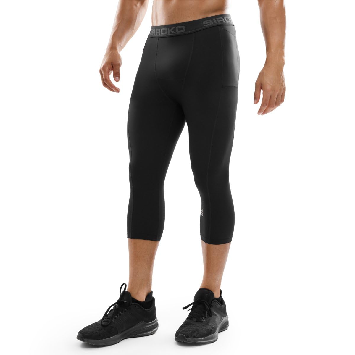 SIROKO Mallas Deportivas Capri Fitness Enlli Negro