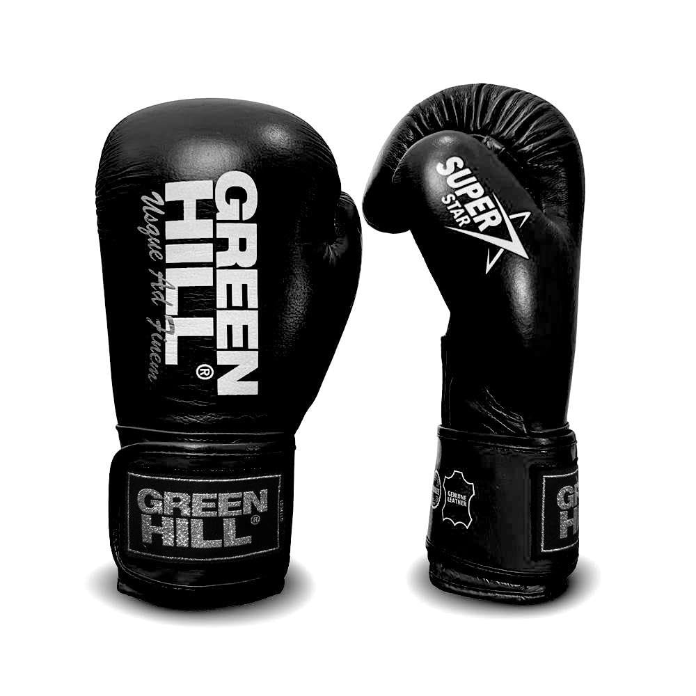 GREEN HILL SUPER STAR Guanti da Boxe Guantoni Pugilato Unisex-Adulto Pelle