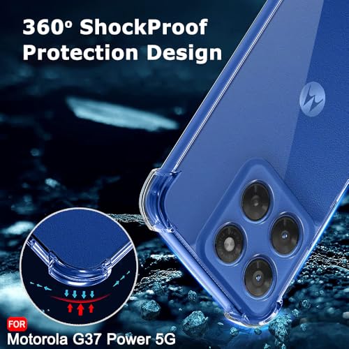 Image of TheGiftKart Transparent Crystal Clear Back Cover Case for Motorola Moto G37 Power 5G | Shockproof Soft TPU Case | Cushioned Edges for Ultimate Protection Back Cover Case (TPU, Transparent)