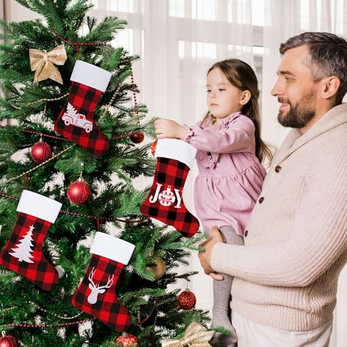 Botte de Noël en feutre pour cheminée et décoration du sapin - 5