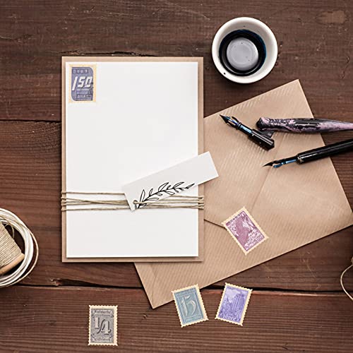 EXCEART 200 Vellen Vintage Diy Scrapbooking Stickers Antieke Postzegel Stickers Journaling Levert Retro Craft Diy Papers… - Afbeelding 7