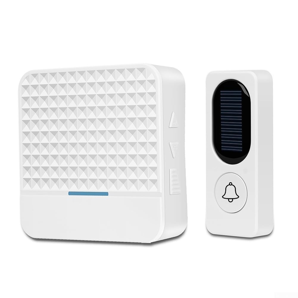 Sonnette de porte sans fil étanche à énergie solaire sans fil Installation rapide et facile En métal ABS Sonnette Sans Fil Intelligente Solaire Pour grandes maisons hôtels villas