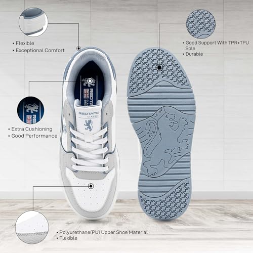 Red Tape Men's Casual Low Top Fashion Sneakers Lightweight Lace-Up Shoes for Travel, Business, Daily Wear, Urban Walks, and Outdoor Use, Cushioned Insole, Breathable Design, Non-Slip Rubber Sole3