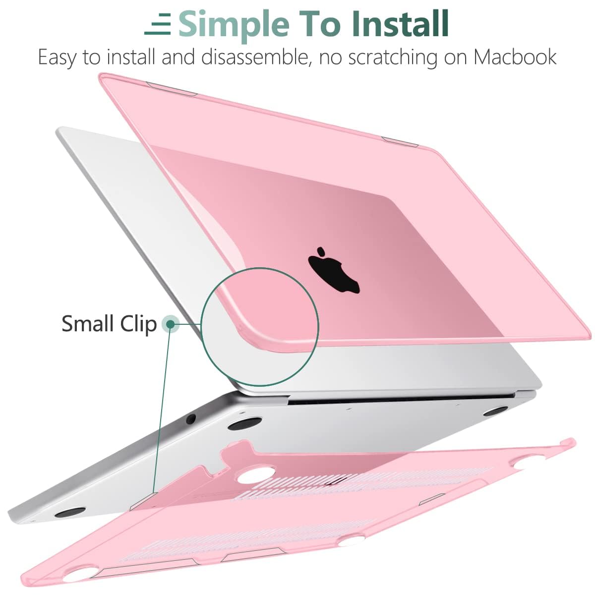 Dl3 Mobilak Compatible with MacBook Pro 15 Case 2019 2018 2017 2016 Release A1990 A1707 with Touch Bar and Touch ID, Plastic Hard Case Shell Cover (Pink)