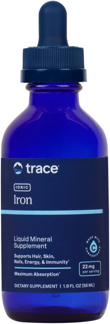 Trace Minerals Research Liquid Ionic Iron, 22 mg, 1.9 Ounce
