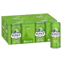 Kirks Lime & Soda Soft Drink Multipack Cans 24 x 250mL
