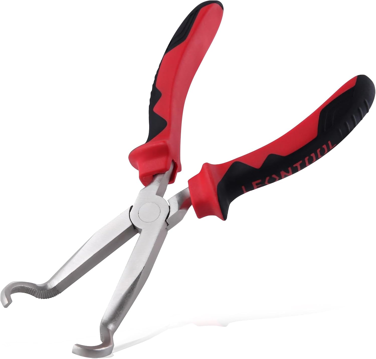 8 Inch Hose Grip Pliers - Offset Spark Plug Boot Removal With Serrated Jaws - Ring Nose Circle O-Shape for Hose Ring and Cable Clamp Removal - Auto Vehicle Maintenance Tool