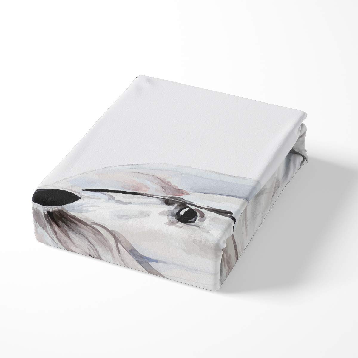 Juego de Conde Caballo Blanco,de corcel 3D,de Caballos, de Animales de 3 Piezas, Funda de edredón WildlifeTapestry Suave