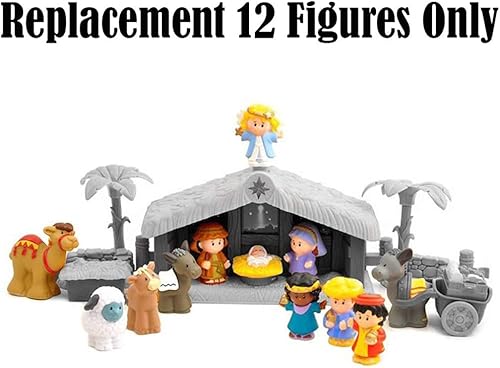 Miniatura 5 de Piezas de repuesto para Fisher Price Little People Christmas Story - J2404 ~ figuras de camello, burros, ovejas, sabios, María, José, ángel, bebé