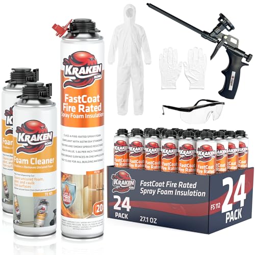 Kraken Bond Fastcoat Fire Rated Spray Foam Insulation Kit Closed