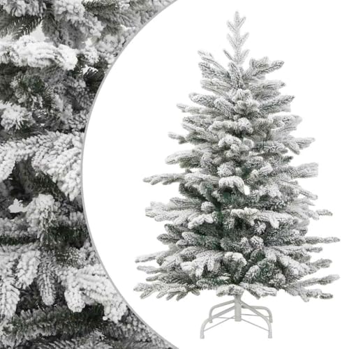 Abeto de Navidad artificial de PE y PVC con efecto de nieve flocada premium 2