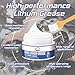 Onarieer White Lithium Grease, Multi-Purpose Lubricant Lithium Grease with Brush, Garage Door Hinge Lubricant for Metal-to-Metal Applications, Ideal for Automotive, Marine, and Industrial Use (3.5oz)