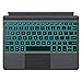 Produktbild MoKo Bluetooth Tastatur Kompatibel mit Microsoft Surface Go 4 (2023)/ Go 3 (2021)/ Go 2 2020 / Go 2018, Schlank Drahtlos Bluetooth Tastatur mit Trackpad, 7 Farben LED Hintergrundbeleuchtung, Schwarz