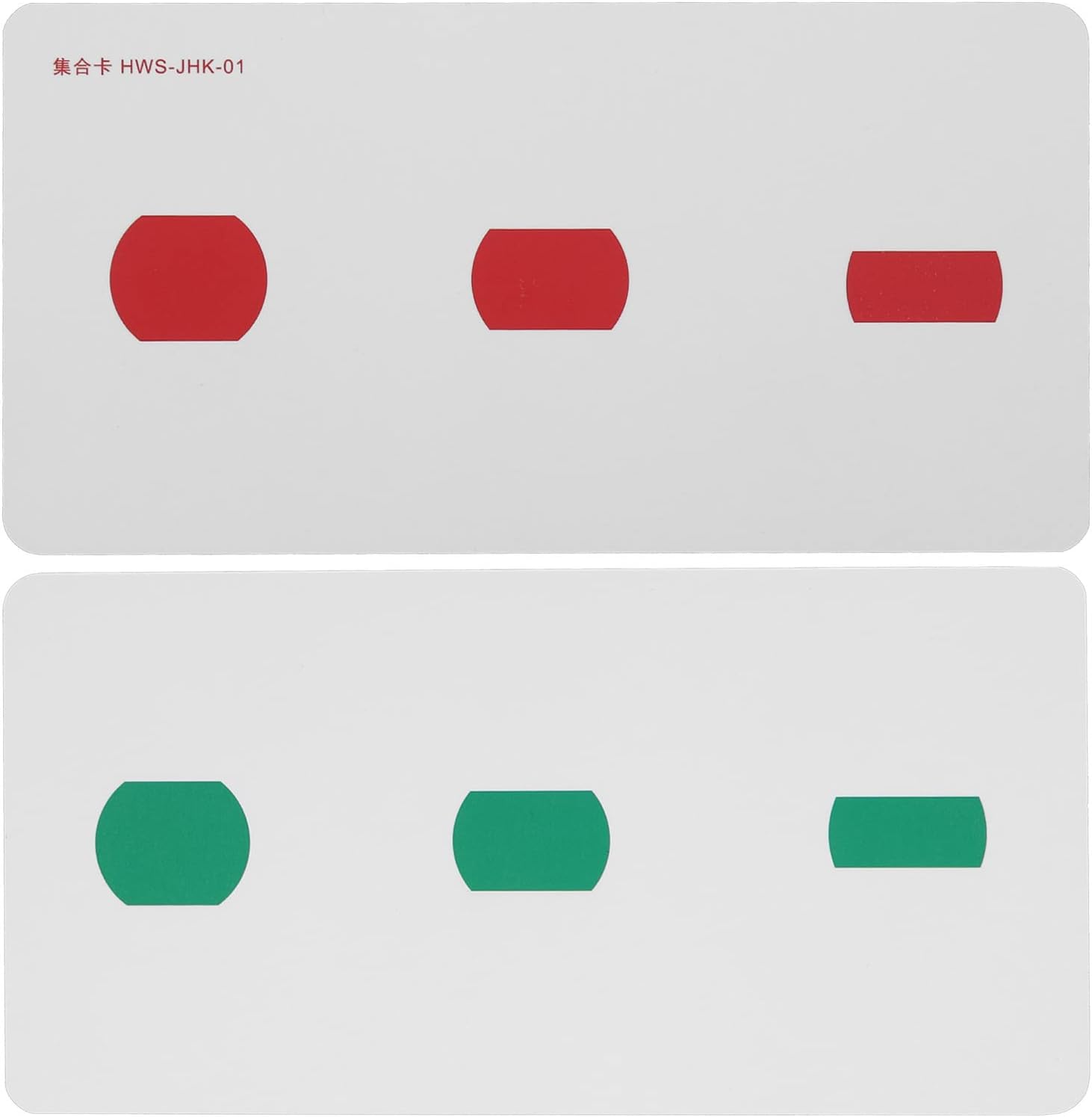 Brrnoo 2 Strabismus Correction Cards, Improve Visual Sense Amblyopia Coated Paper Training Cards with Red and Green Bars