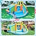 Yaheetech Inflatable Bounce House, Water Bouncer Castle for Kids Aged 3-10 W/Splash Pool, Toy Market Stand, Bouncer Area, Slide, Climbing Wall, Storage Bag, 520W Blower for Outdoor Backyard