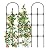 MQHUAYU Garden Trellis for Climbing Plants Outdoor, 47.2" H*38.2" W Rustproof Sturdy Garden Arch Trellis for Potted Climbing Cucumber Tomato Rose Vegetable Flower Plant Trellises(120cm)