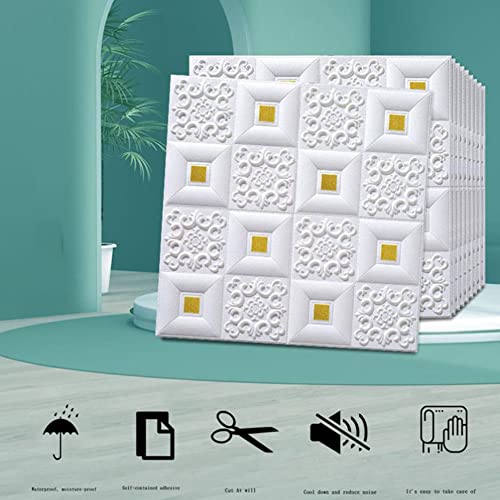 AIDNTBEO 50 pannelli da parete 3D 35 x 35 cm