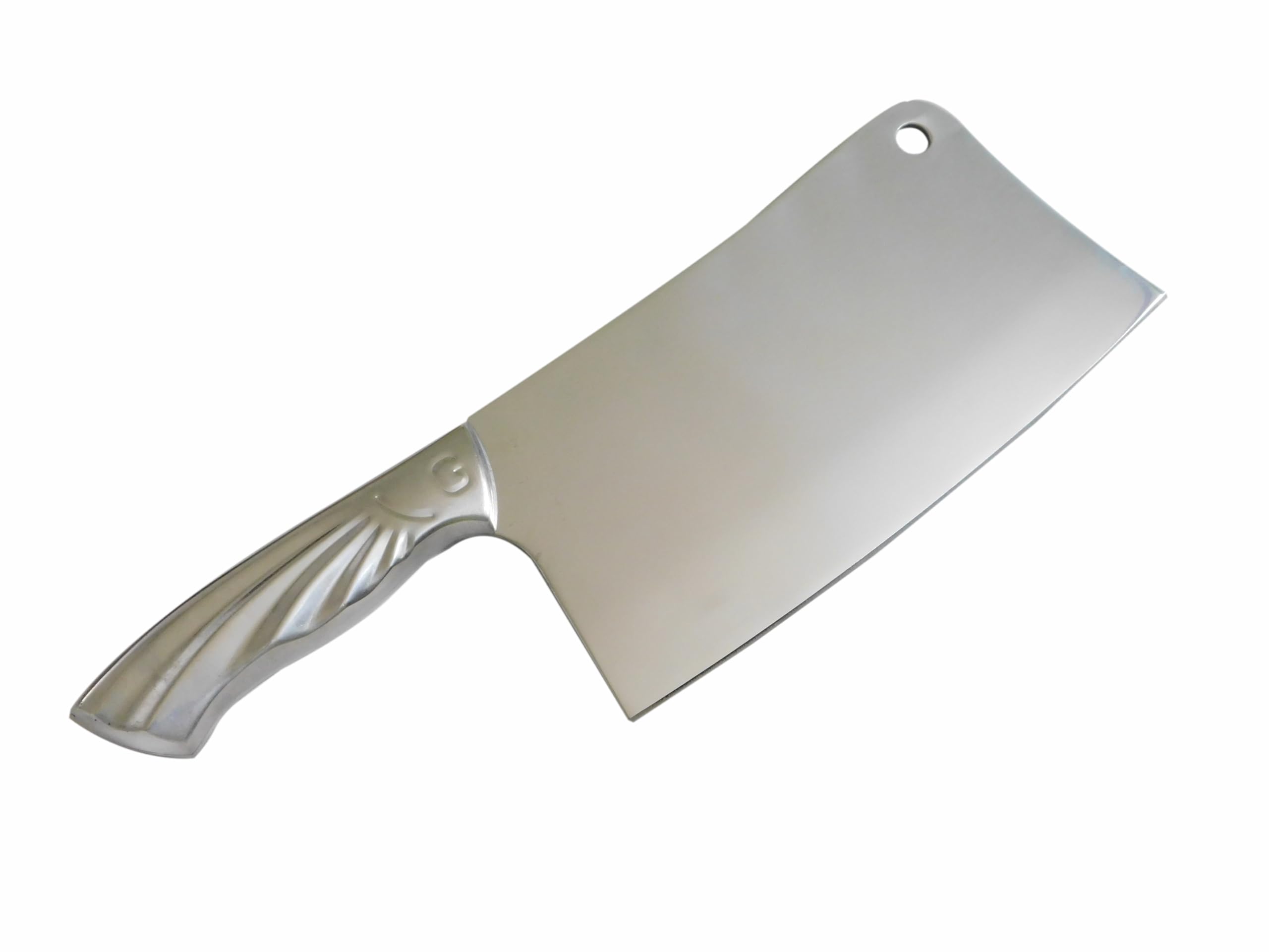 Rnsb Meat Cleaver, Vegetable and Butcher Knife German High Carbon Stainless Steel Kitchen Knife Chef Knives with Ergonomic Handle for Home, Kitchen & Restaurant (Strong Handle)(Silver(G)-7INCH)