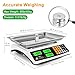 Price Computing Scale 88lb/40kg Commercial Food Scale for Produce Meat with Stainless Steel Large Platform, LCD Display, and Green Bright Backlight for Farmers Markets, Deli, （Not for Trade）