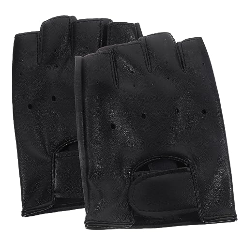 INOOMP 3pairs Boy Girl Half Finger Leather Gloves for Outdoor Sports Comfortable Fit for Ages for Riding Cycling More Activities Attractive Design for Boys Girls